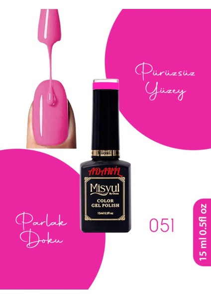 15 ml Misyul Profesyonel Kalıcı Oje MIS-051