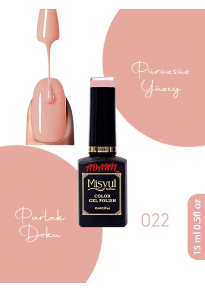 15 ml Misyul Profesyonel Kalıcı Oje MIS-022
