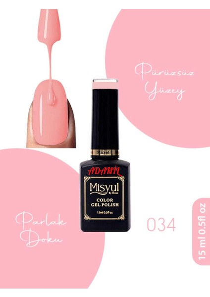 15 ml Misyul Profesyonel Kalıcı Oje MIS-034