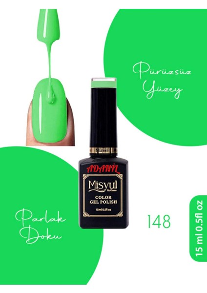 15 ml Misyul Profesyonel Fıstık Yeşili Kalıcı Oje MIS-148 fiyatları