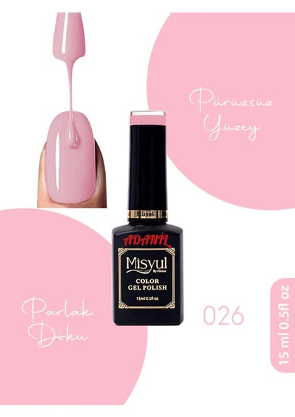 15 ml Misyul Profesyonel Kalıcı Oje MIS-026