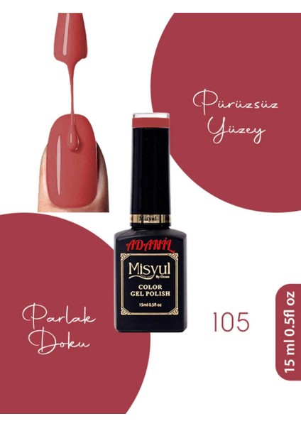 15 ml Misyul Profesyonel Kalıcı Oje MIS-105