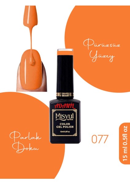 15 ml Misyul Profesyonel Kalıcı Oje MIS-077