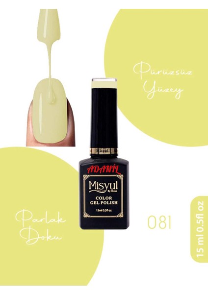 15 ml Misyul Profesyonel Kalıcı Oje MIS-081