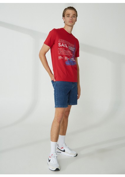 Bisiklet Yaka Düz Kırmızı Erkek T-Shirt Rıg T-Shırt fiyatları