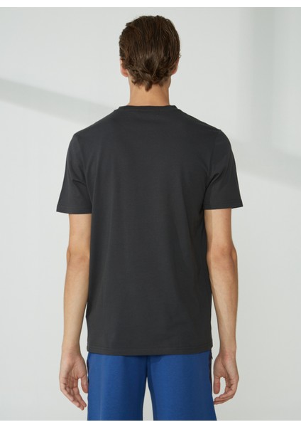 Bisiklet Yaka Düz Siyah Erkek T-Shirt Rıg T-Shırt indirimleri