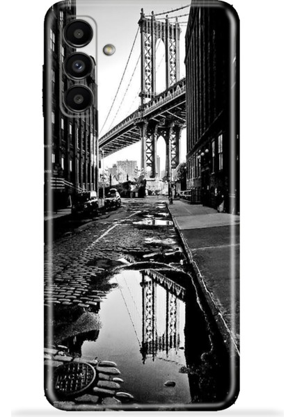 Samsung Galaxy A13 5g Kılıf Esnek Silikon Kamera Koruma 4K Desenli Özel Tasarım - Manhattan Bridge fiyatları