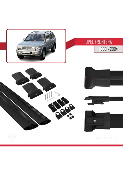 Opel Frontera 1999-2004 Arası ile Uyumlu Fly Model Ara Atkı Tavan Barı Siyah