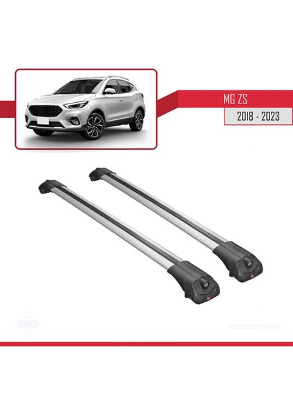 Mg Zs 2018 ve Sonrası ile Uyumlu Ace-1 Ara Atkı Tavan Barı Gri modelleri