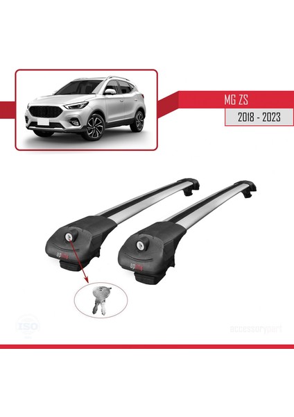 Mg Zs 2018 ve Sonrası ile Uyumlu Ace-1 Ara Atkı Tavan Barı Gri fırsatları