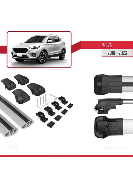 Mg Zs 2018 ve Sonrası ile Uyumlu Ace-1 Ara Atkı Tavan Barı Gri indirimleri