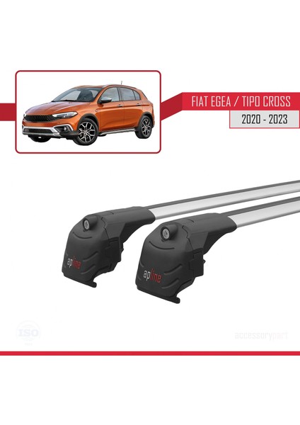 Fiat Egea Cross 2020 ve Sonrası ile Uyumlu Ace-2 Ara Atkı Tavan Barı Gri