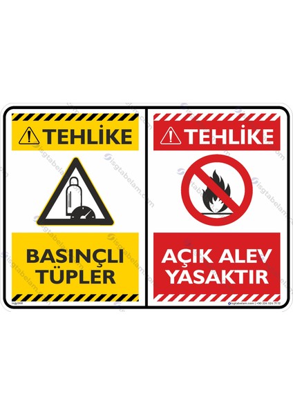 Basınçlı Tüpler - Açık Alev Yasaktır/25x35cm/dekota fiyatları