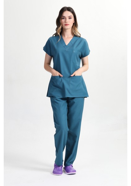 Kadın Likralı Pamuk Scrubs Yarasakol Doktor Hemşire Forma Takımı Petrol fiyatları