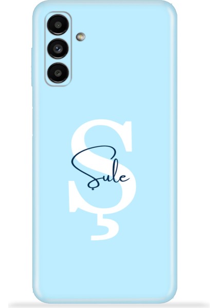 Samsung Galaxy A13 5g Kılıf Silikon Esnek Kamera Koruma Kişiye Özel Isim Harf Zao Mavi - Ş