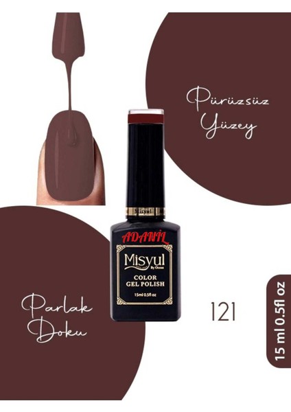 15 ml Misyul Profesyonel Siyaha Çalan Kırmızı Kalıcı Oje MIS-121