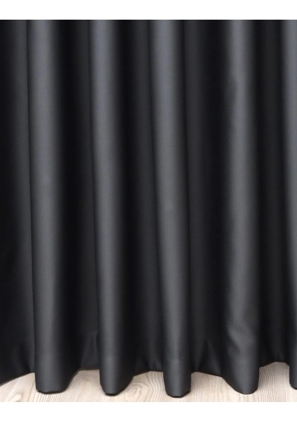 Lüx Saten Blackout Karartma Güneşlik Perde Yüksek li Düz Pilesiz - Antrasit fırsatları