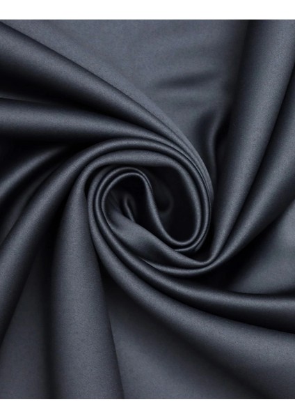 Lüx Saten Blackout Karartma Güneşlik Perde Yüksek li Düz Pilesiz - Antrasit indirimleri