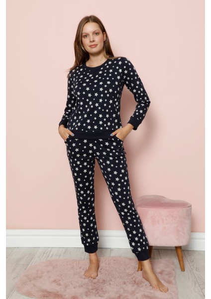 840.233 Kadın Kışlık Bisiklet Yaka Pijama Takım