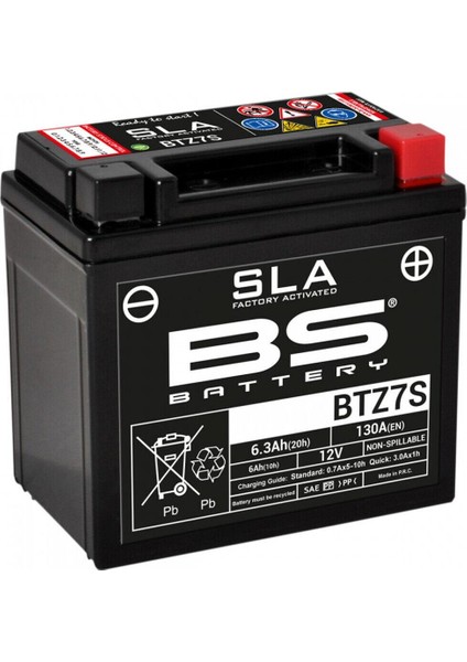 BS Battery Bs BTZ7S Sla 2008-2023 Honda Cbr 1000 Rr Uyumlu Akü Jel Akü