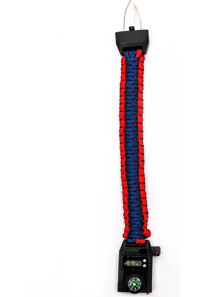 Kata Saat Göstergeli Paracord-Kırmızı