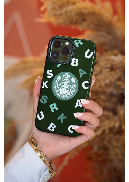 iPhone 13 Pro Max Uyumlu Casetify Star Logo Desenli Premium Silikonlu Telefon Kılıfı