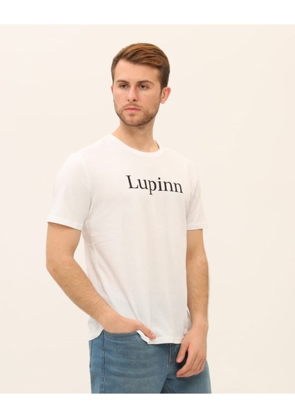 Baskılı Beyaz Erkek T-Shirt