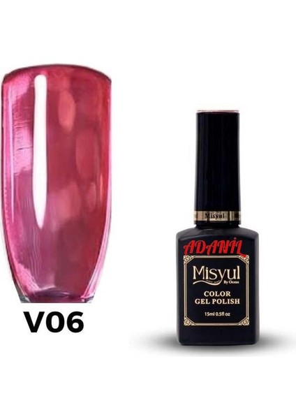 Misyul Vitröz Cam Saydam Koyu Pembe Kalıcı Oje V06