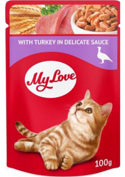 Sos Içinde Hindi Etli Pouch Kedi Mamasi 100 gr x 6 Adet 106008