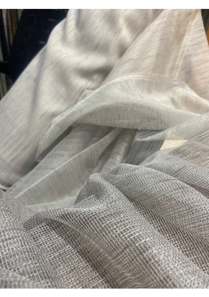 Gri Dokuma Keten Pilesiz Tül Perde Ekstrafor Büzgü fırsatları