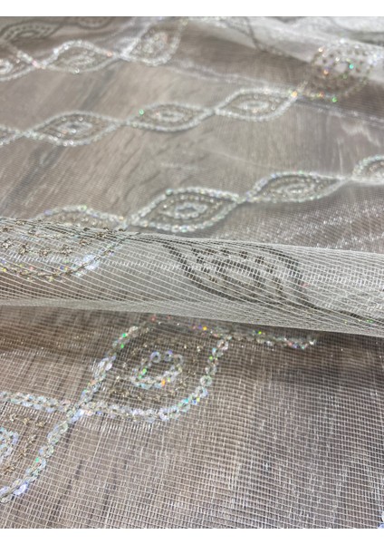 Pul Detaylı Brode Pilesiz Tül Perde Ekstrafor Büzgü fırsatları