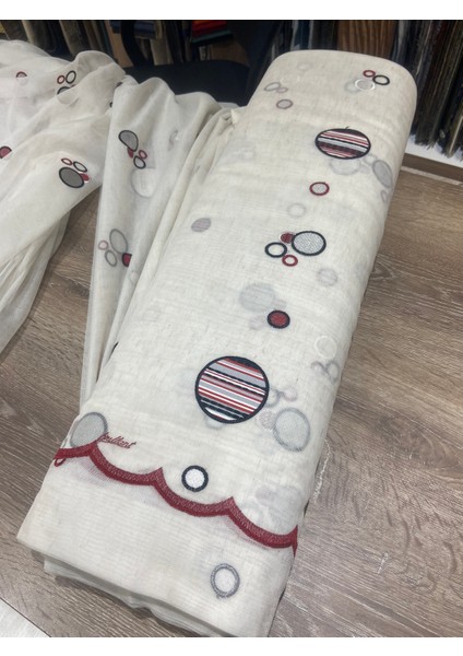 Nakış Detaylı Keten Pilesiz Tül Perde Ekstrafor Büzgü fiyatları