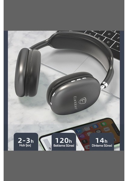 BH102 Kafaüstü 14 Saat Kullanım Gürültü Engellemeli Fuchsia Bluetooth Kulaklık