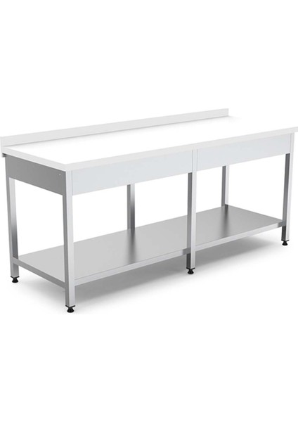 EMP.PTT.60180 Alt Raflı Polietilen Çalışma Tezgahı 180X60X85 cm