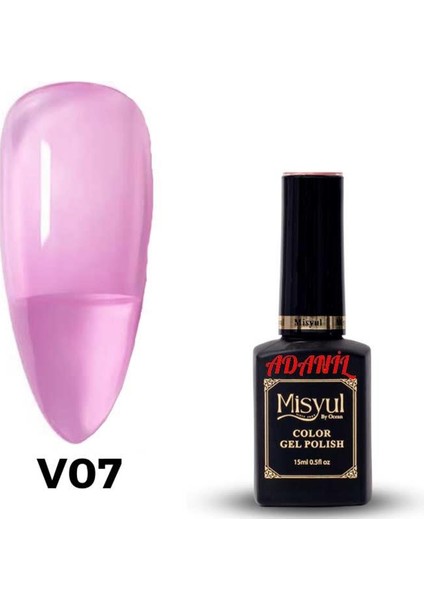 Misyul Vitröz Cam Saydam Şeker Pembe Kalıcı Oje V07