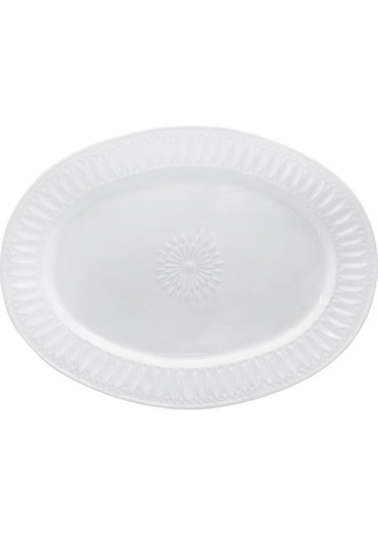 Grande Servis Tabağı Beyaz 41x31 Cm