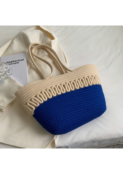 Omuz Çantası Içi Boş Pamuklu Dokuma Çanta Büyük Kapasiteli Çim Dokuma Çanta (Yurt Dışından) fiyatları