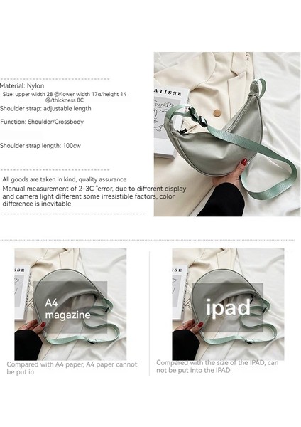 Yeni Stil Naylon Crossbody Hafif Koltuk Altı Tek Omuz Kanvas Çanta (Yurt Dışından) fiyatları