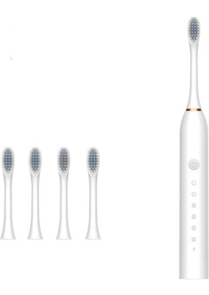 Yeni Ultrasonik 6 Vitesli Ev Yumuşak Saç USB Şarj Edilebilir Su Geçirmez Çocuk Yetişkin Evrensel Tam Otomatik Elektrikli Diş Fırçası (Yurt Dışından)