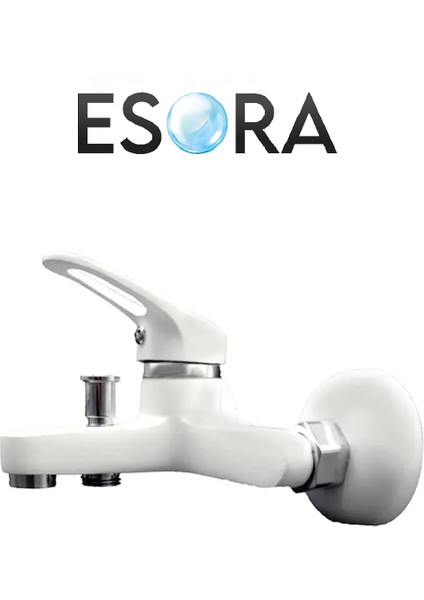 Beyaz Mix Banyo Armatür Duş Bataryası Aç Kapa Çift Girişli Musluk fiyatları