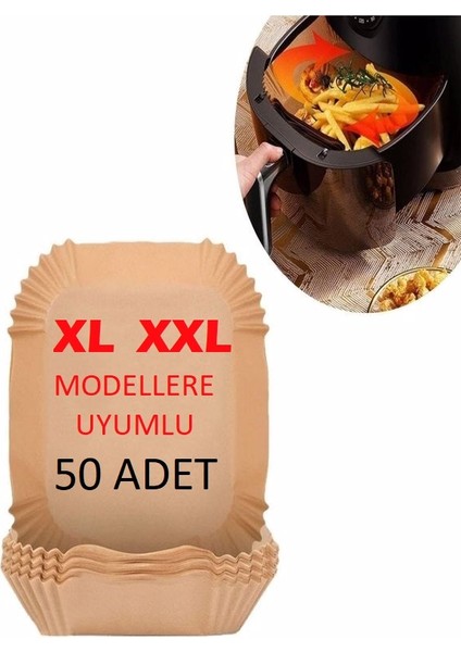 Xl Xxl Airfryer Modellere Uygun Büyük Airfryer 50 Adet Pişirme Kağıdı