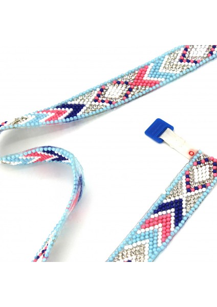 Şerit Isı ile Yapışma Mavi Kenarlı Çok Renkli