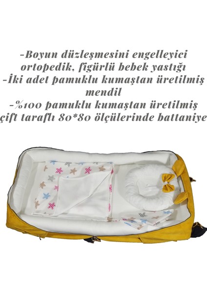 Bebek Çantası, Çantalı Babynest, Taşına Bilir Ebeveyn Yanı Yatağı Sarı Home And Home