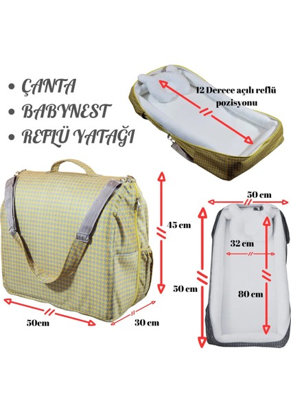 Bebek Çantası, Çantalı Babynest, Taşına Bilir Ebeveyn Yanı Yatağı