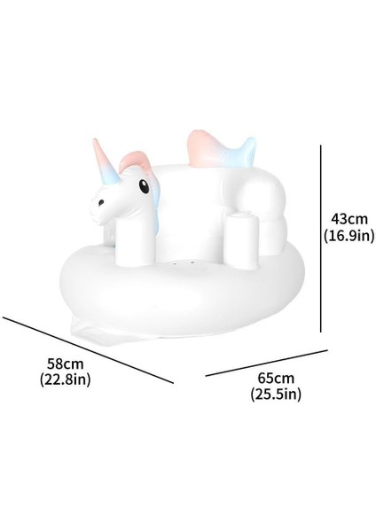 Unicorn Bebek Öğrenme Koltuğu Bebek Şişme Sofa Öğrenme Koltuğu Eğitimi Omurgaya Zarar Vermez Oturma ve Ayakta Hava Yastığı (Yurt Dışından)