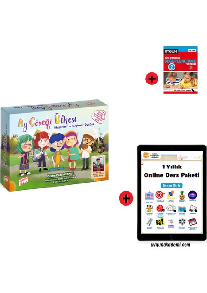 2. Sınıf Hikaye Seti Gizemli Bahçe Yayınları Ay Çöreği Ülkesi + Sadık Uygun Yayınları 2. Sınıf Tüm Dersler Test Kitabı + 1 Yıllık Online Ders Paketi