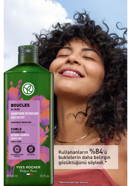 Yves Rocher Kıvırcık ve Dalgalı Saçlar İçin (Boucle) Bukle Belirginleştirici Şampuan - Sülfatsız & Vegan-300 ml