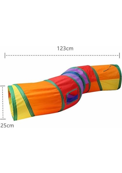 Gökkuşağı S-Şekilli Evcil Hayvan Oyun Tüneli (Yurt Dışından)