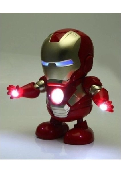 Iron Man Robot Işıklı Oyuncak - Kırmızı (Yurt Dışından)