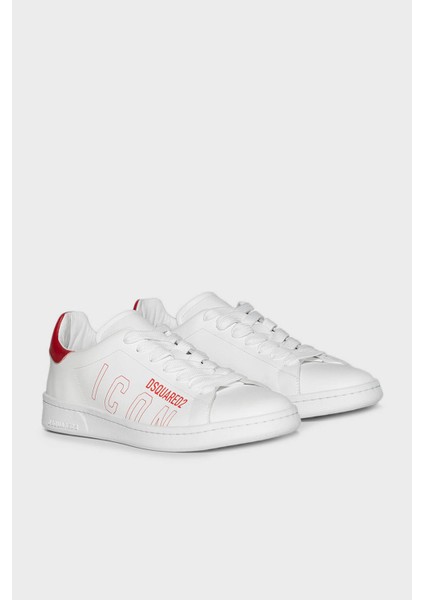 Logolu Hakiki Deri Sneaker Ayakkabı Erkek Ayakkabı SNM017501 502228 M244 modelleri